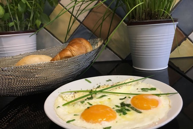 Frisch zubereitete Eier