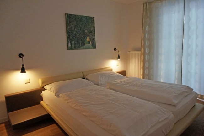 Doppelbett in der Suite