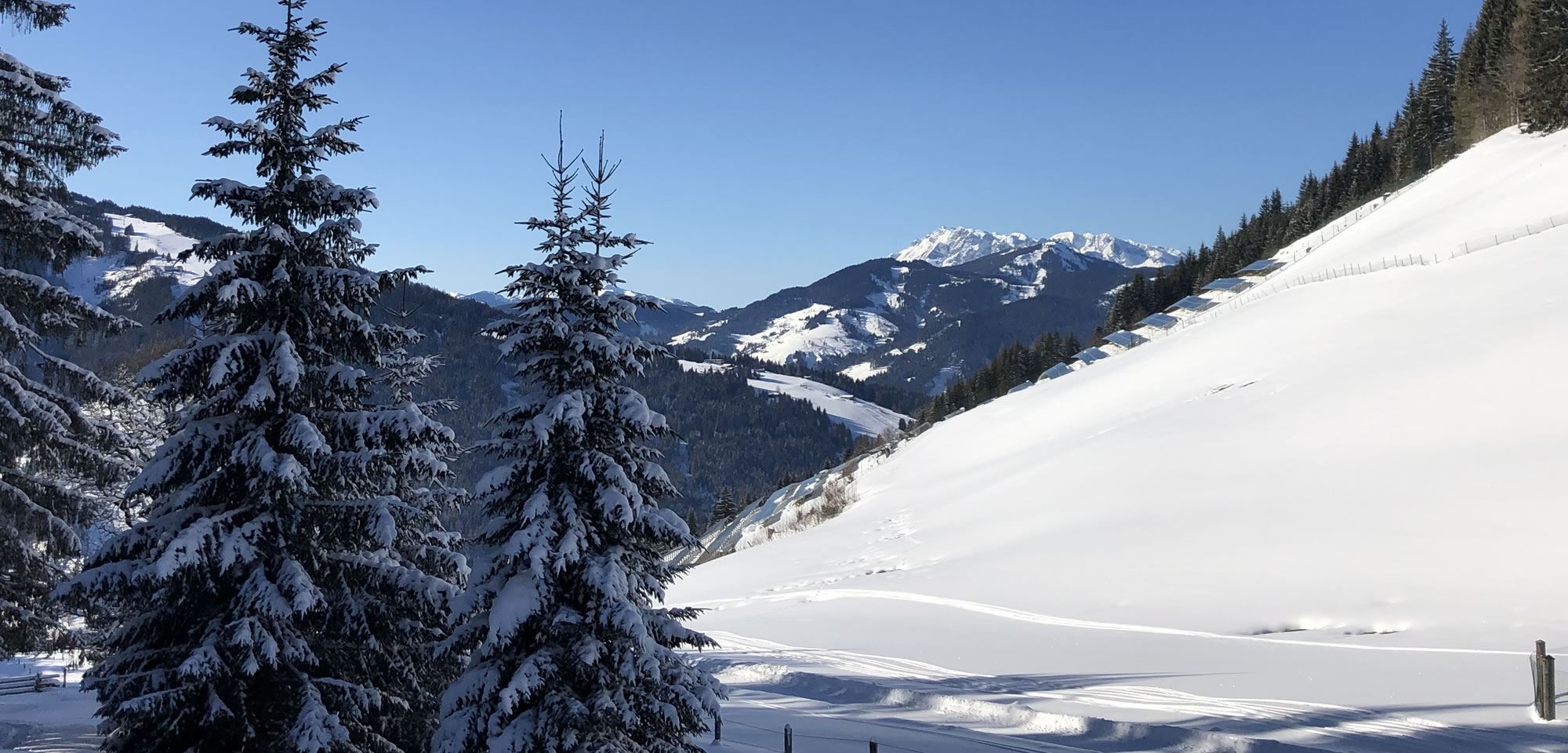 Verschneite Landschaften im Salzburger Land